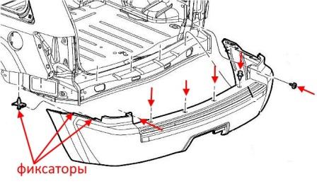 diagram of rear bumper Jeep Grand Cherokee WK (2005-2010)